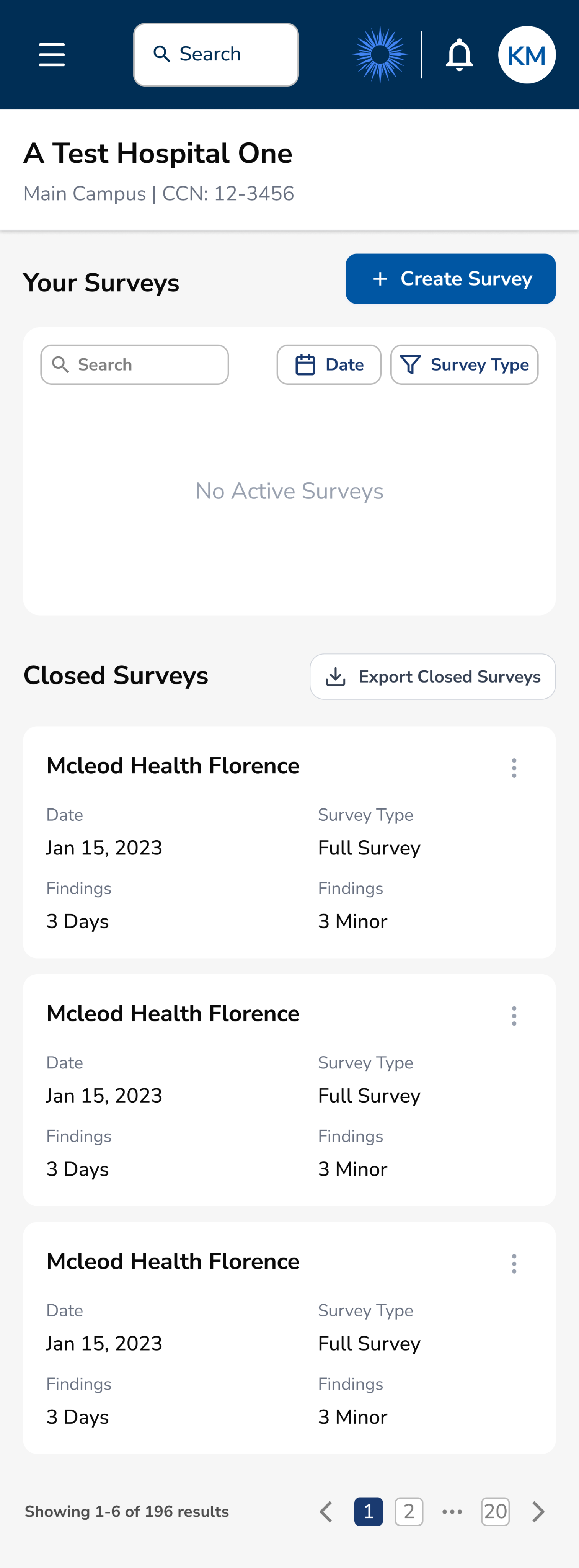 Survey Tool Mockup