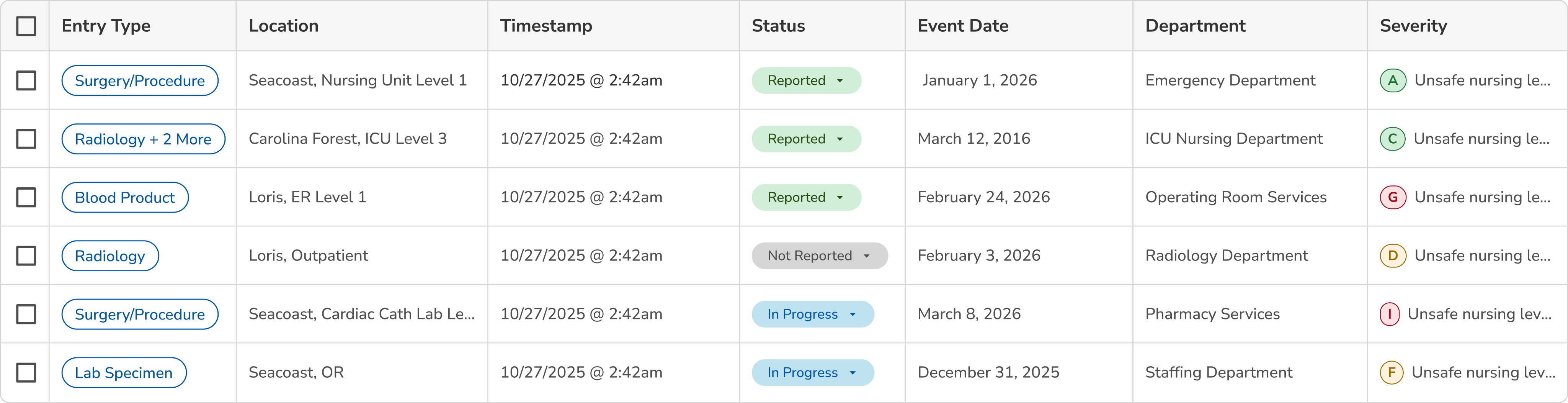My Events Table