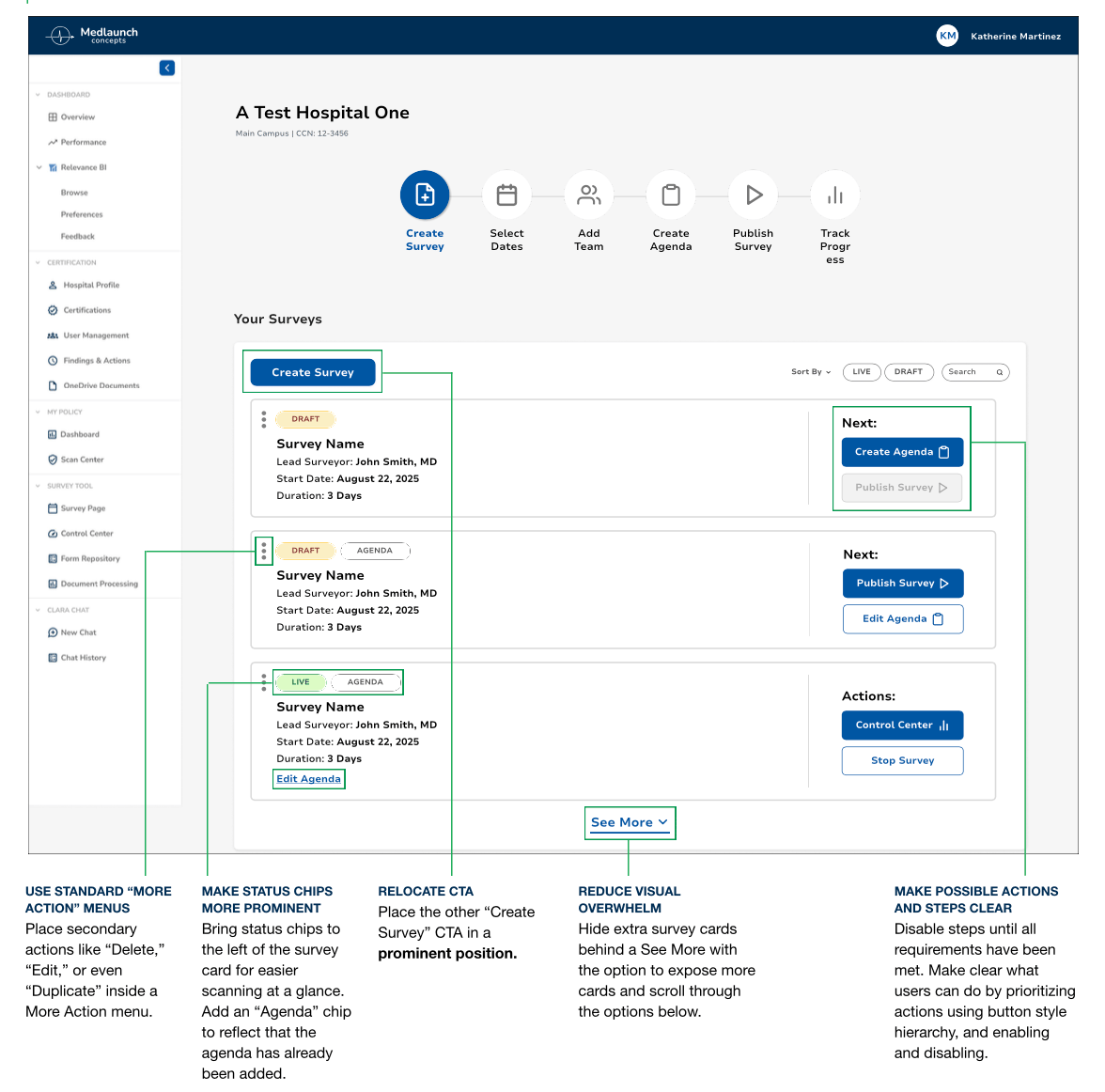 Annotated Mockup of Solutions