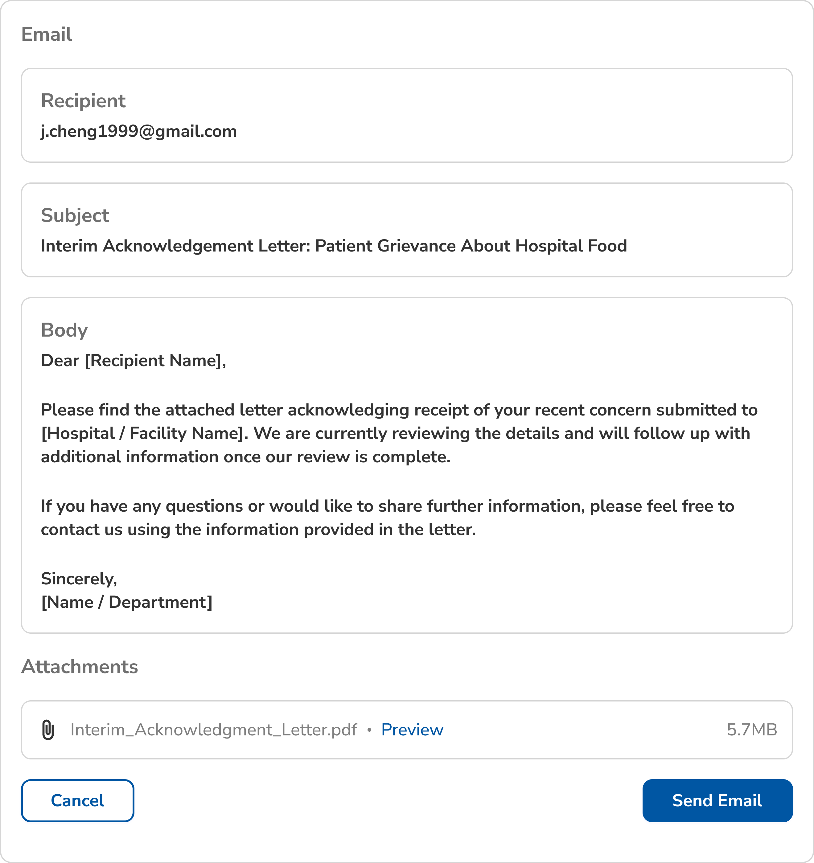 AI Email Template