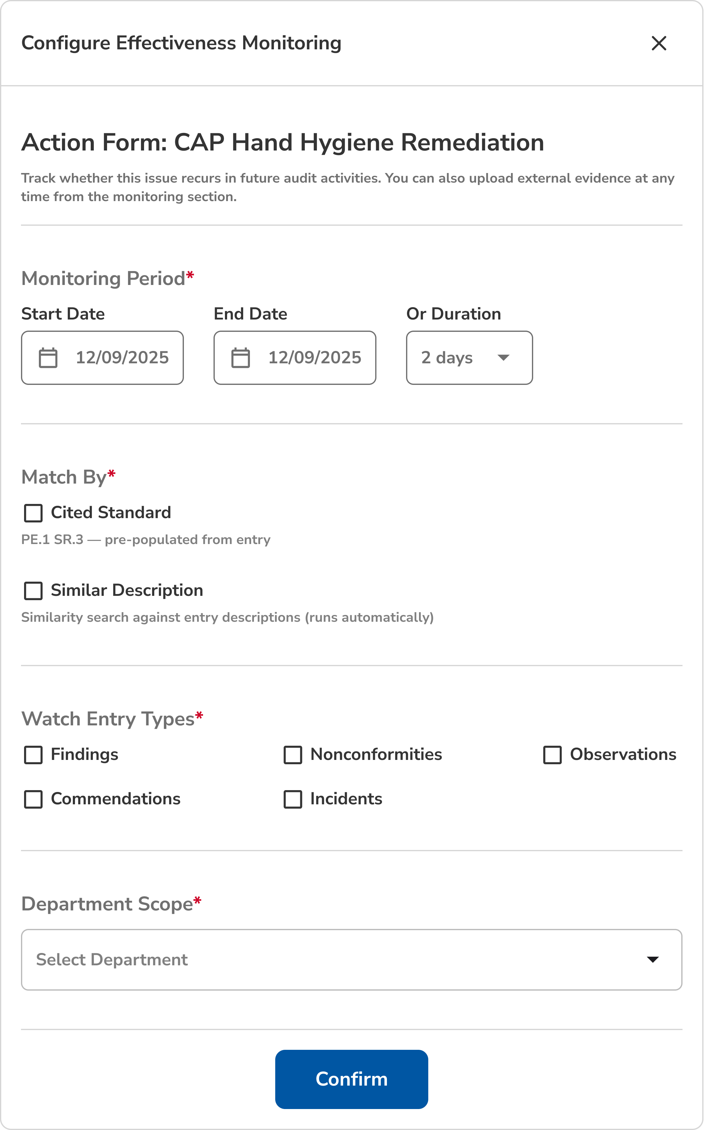 Configure EM