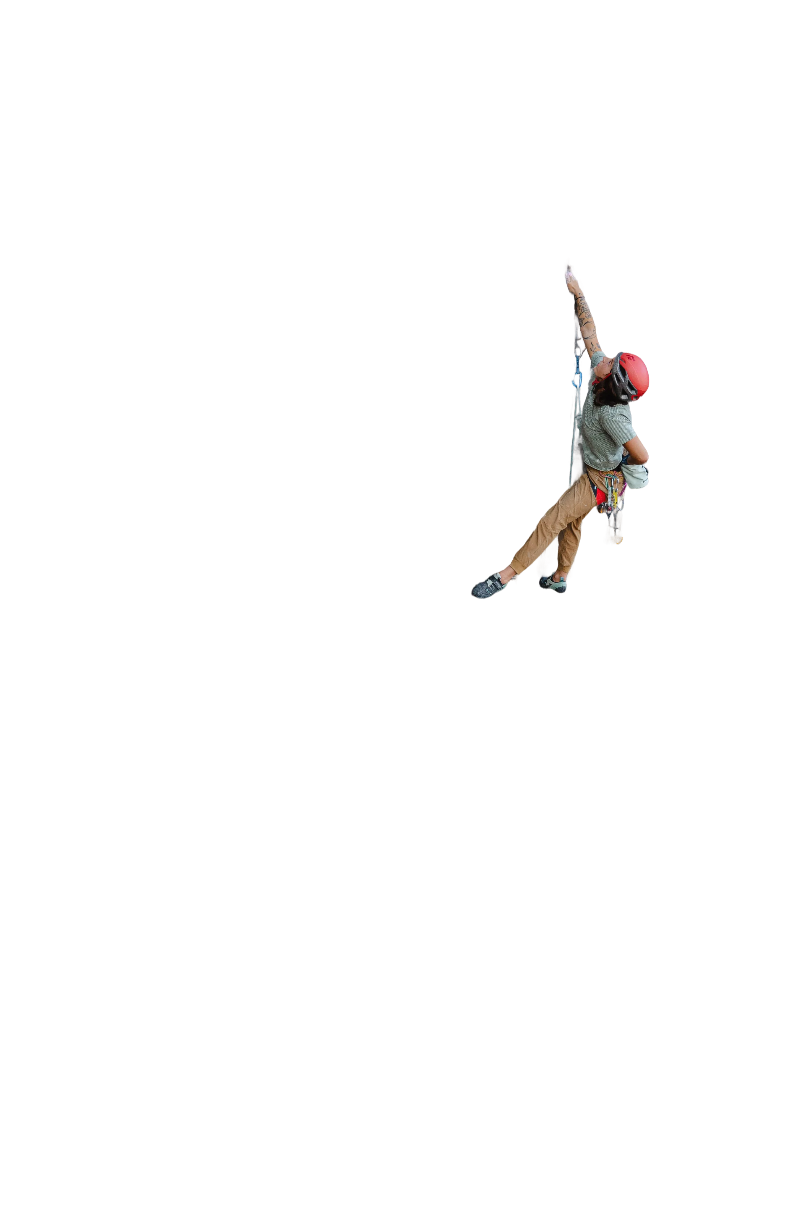 Lindsey climbing